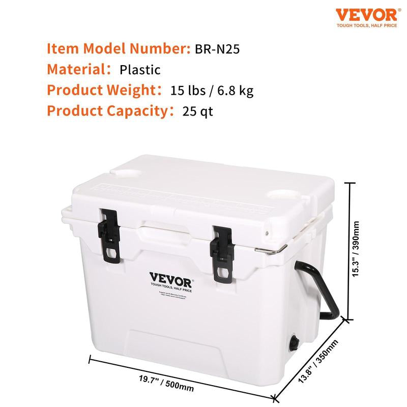 VEVOR Insulated Portable Lunchbox Cooler, Max 52 Qt - Holds 50 Cans, Ice Retention Hard Cooler with Heavy Duty Handle, Ice Chest Lunch Box for Camping, Beach, Picnic, Travel, Outdoor VEVOR Super Brand Day