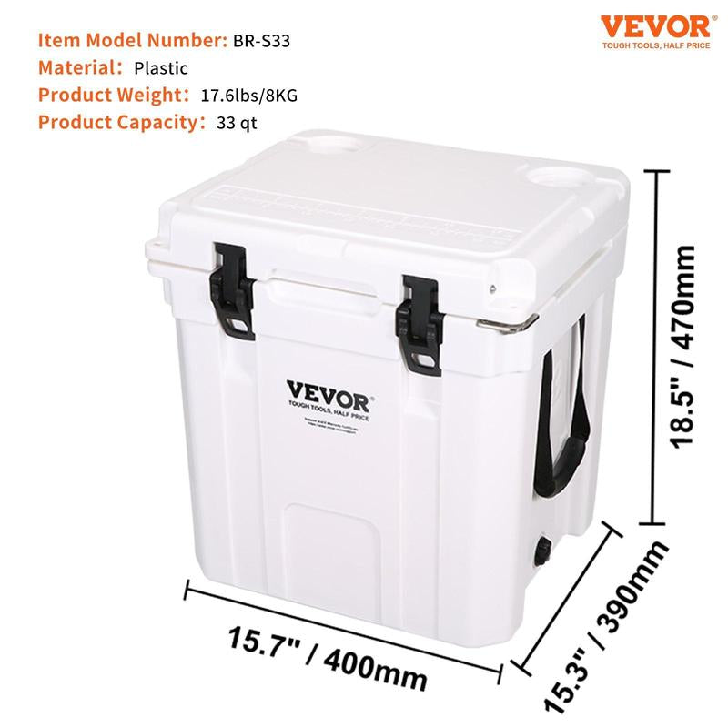 VEVOR Insulated Portable Lunchbox Cooler, Max 52 Qt - Holds 50 Cans, Ice Retention Hard Cooler with Heavy Duty Handle, Ice Chest Lunch Box for Camping, Beach, Picnic, Travel, Outdoor VEVOR Super Brand Day