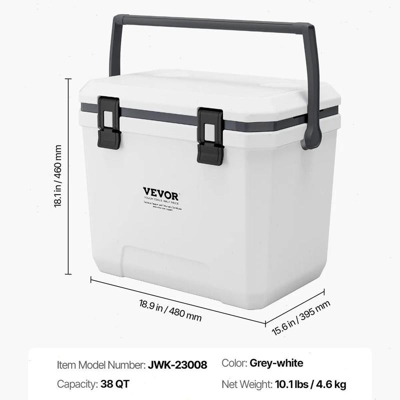 VEVOR Insulated Portable Lunchbox Cooler, Max 52 Qt - Holds 50 Cans, Ice Retention Hard Cooler with Heavy Duty Handle, Ice Chest Lunch Box for Camping, Beach, Picnic, Travel, Outdoor VEVOR Super Brand Day