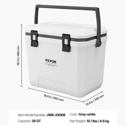VEVOR Insulated Portable Lunchbox Cooler, Max 52 Qt - Holds 50 Cans, Ice Retention Hard Cooler with Heavy Duty Handle, Ice Chest Lunch Box for Camping, Beach, Picnic, Travel, Outdoor VEVOR Super Brand Day